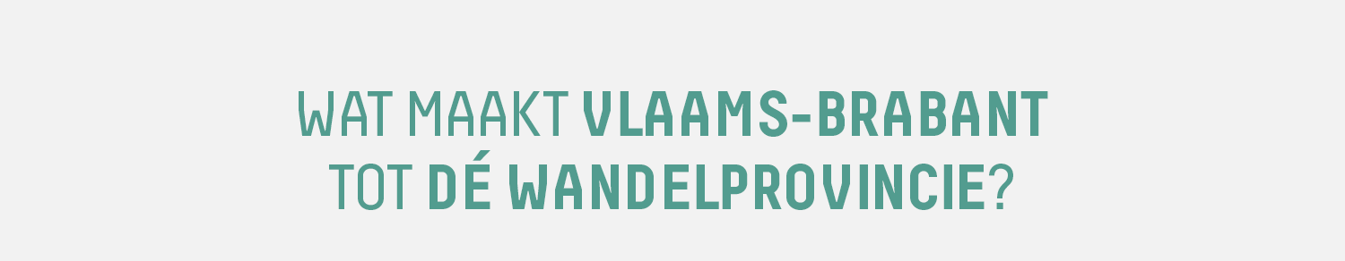 Wat maakt Vlaams-Brabant tot dé wandelprovincie?